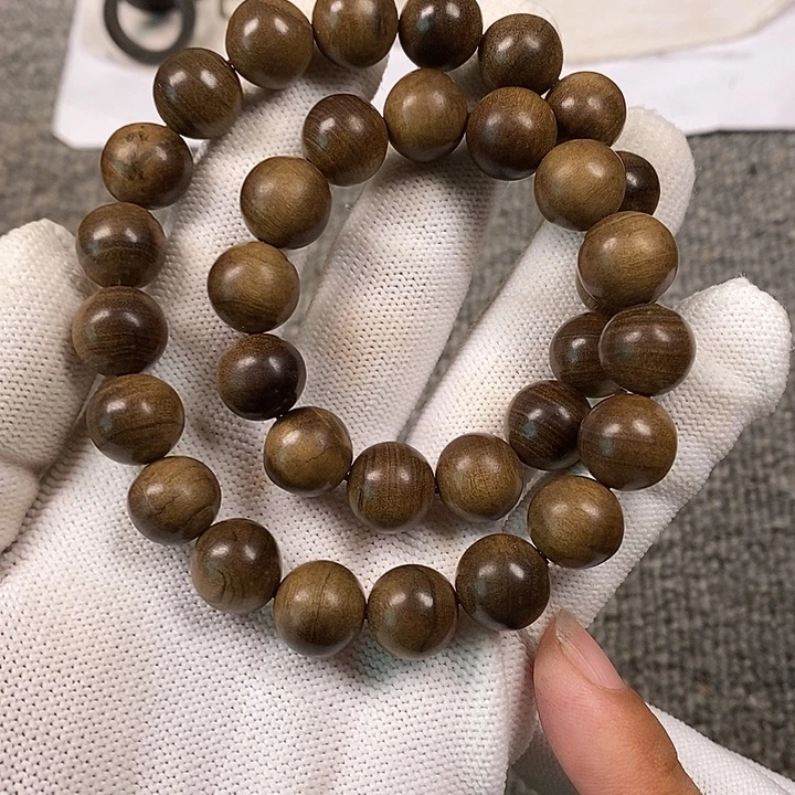 檀香木手串/手链老山檀香水埋阴沉1.2双圈沉水微瑕
