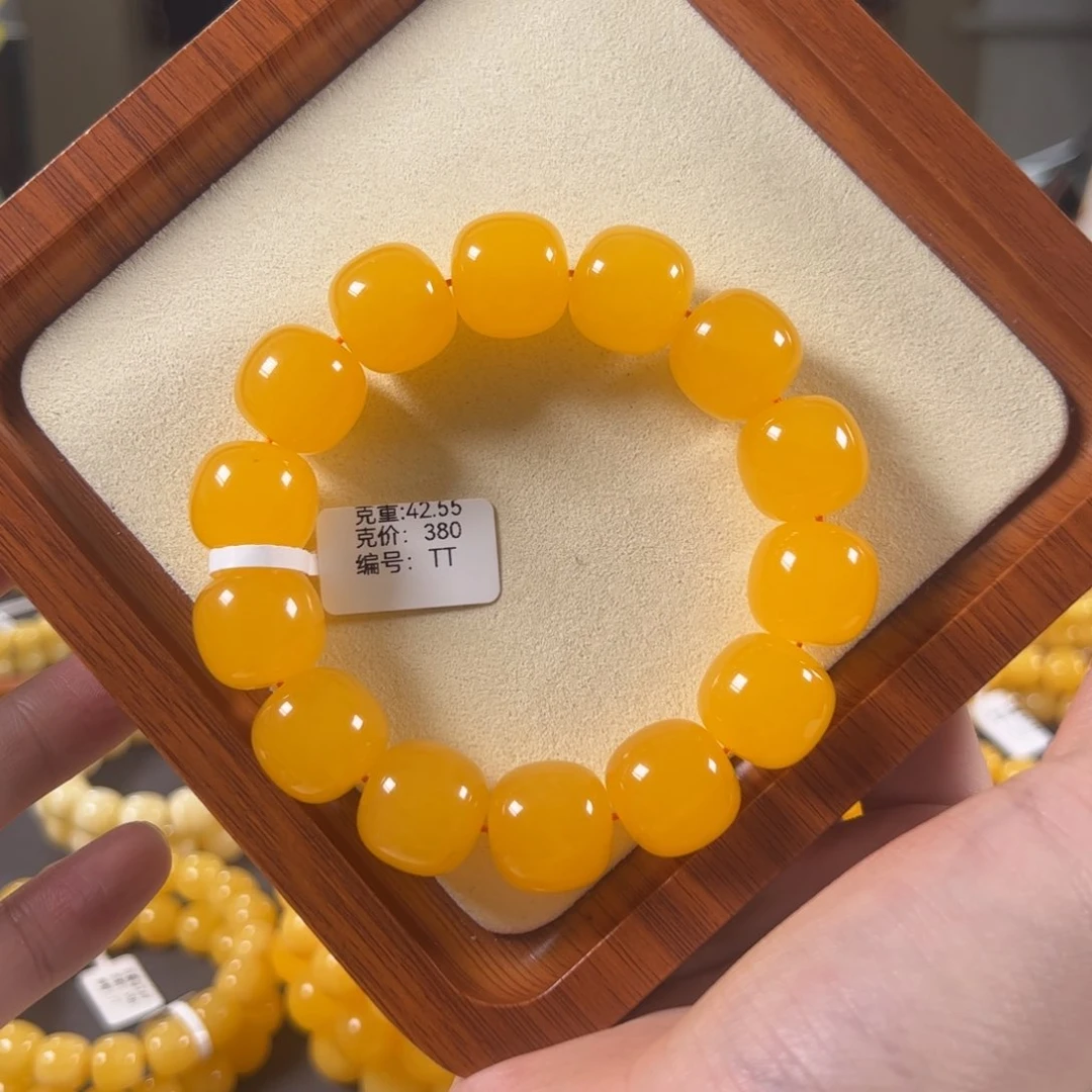 裸石蜜蜡未镶嵌17mm焦皮鸡油红满蜜无纹老型tt