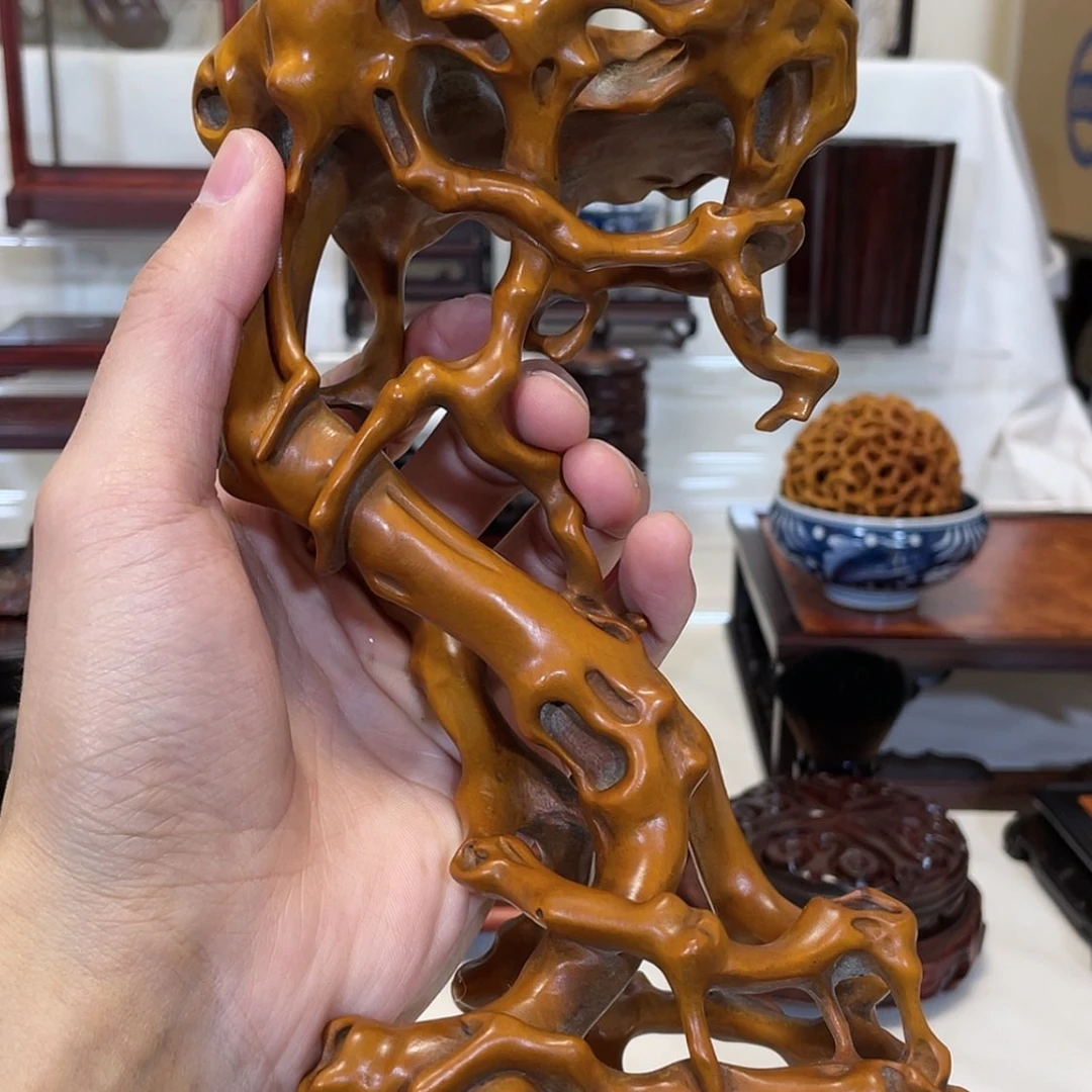 【闪购商品】木泉**方小叶黄洋根雕地。