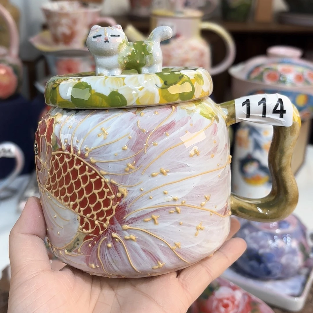 景德镇手绘高温釉下彩陶瓷茶具