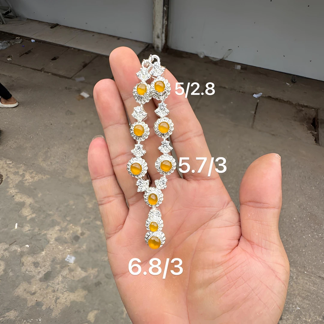 0531(小哪吒在源头)玻璃种翡翠柠檬黄套链共9颗杠味荧光足