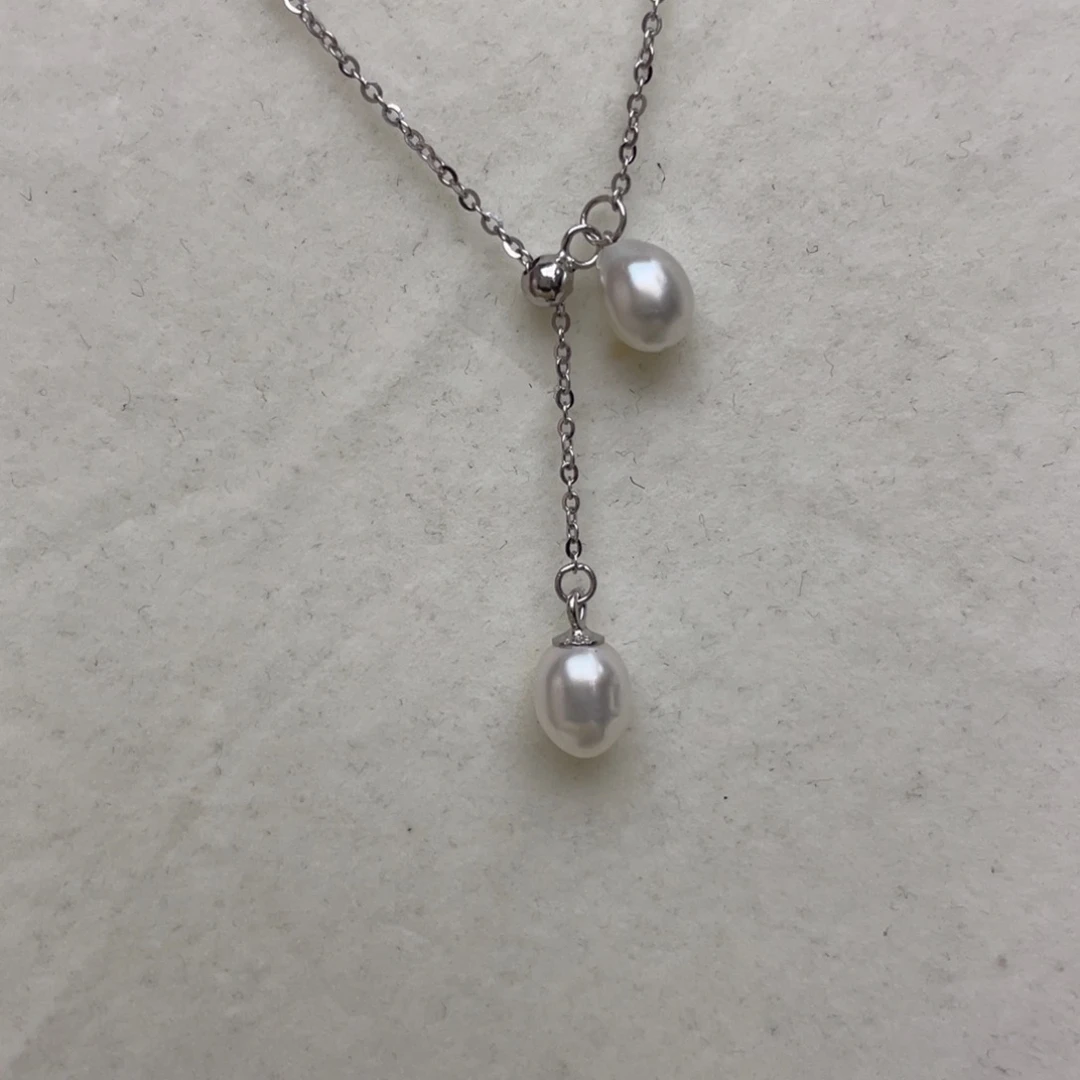 海水珍珠项链银S925镶嵌
