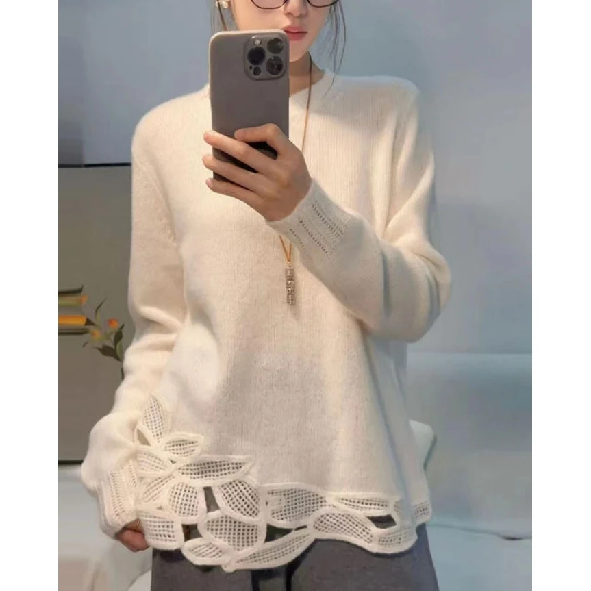 2025年法式气质设计感小众复古休闲轻奢高级感宽松上衣针织衫女