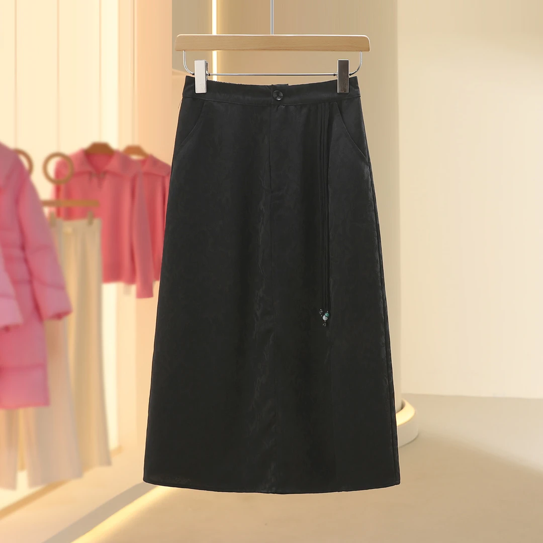 【维恩】国风精致感显瘦绝美半身长裙2025冬季新款七号铺品牌女装