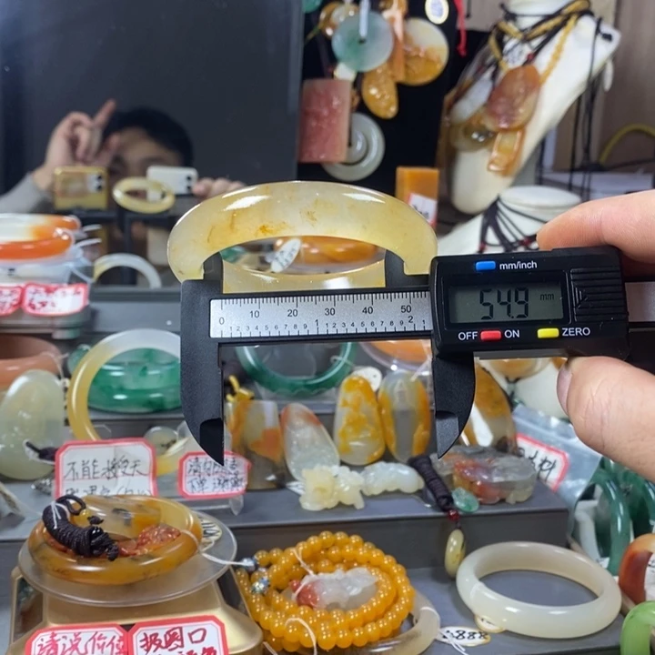 石英质玉（黄龙玉）合金手镯