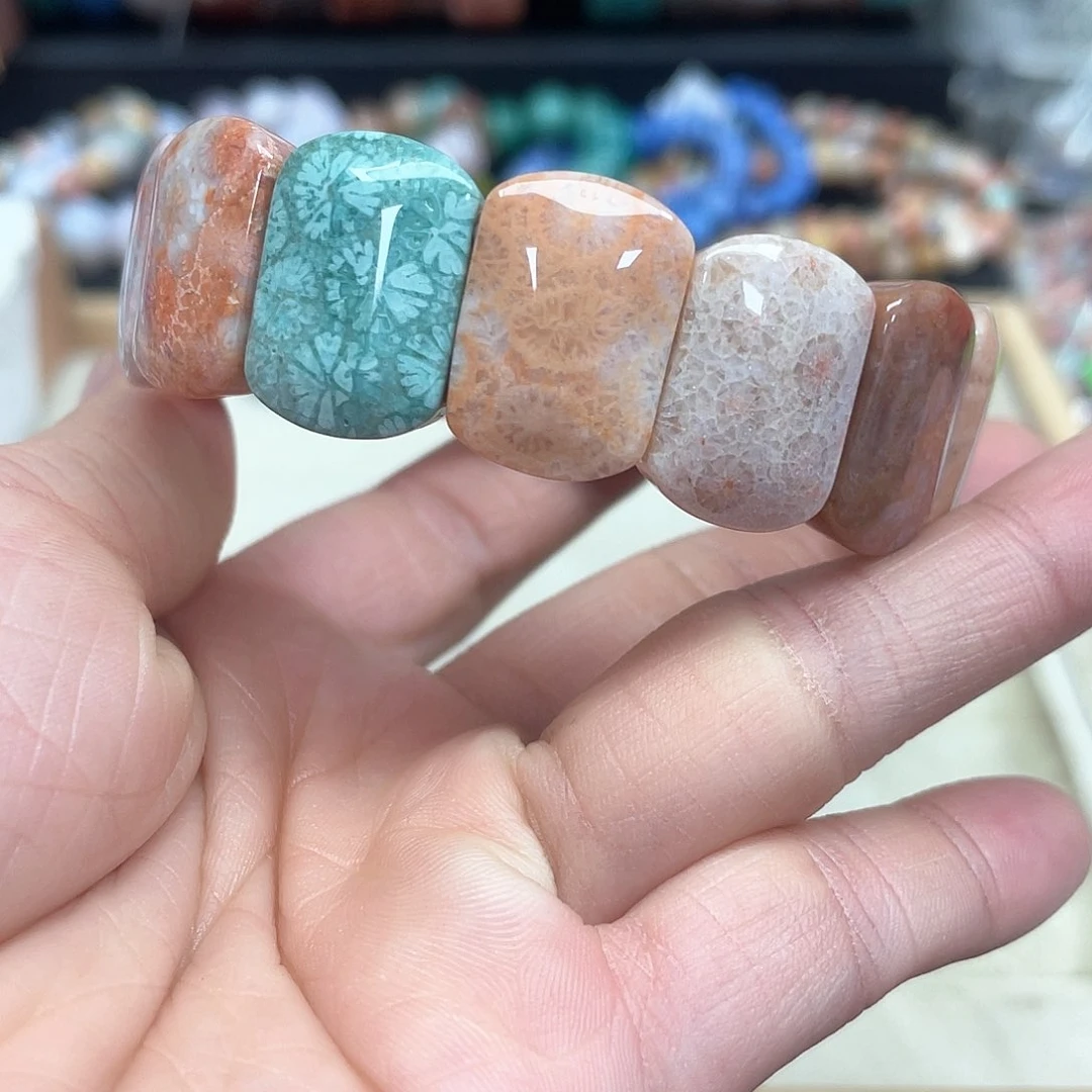 硅化珊瑚（珊瑚玉）手串未镶嵌605
