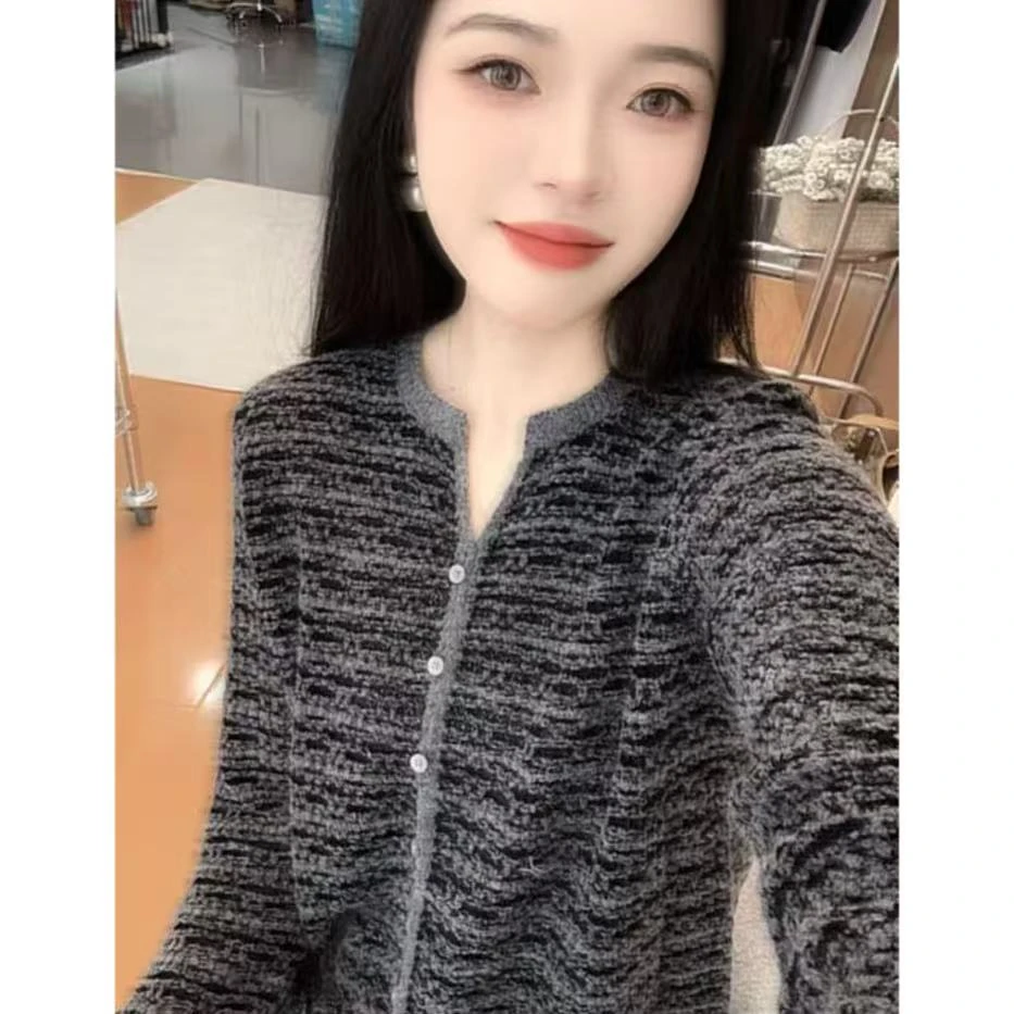 丽丽家~气质小香风轻奢长袖时尚百搭宽松早秋休闲上衣