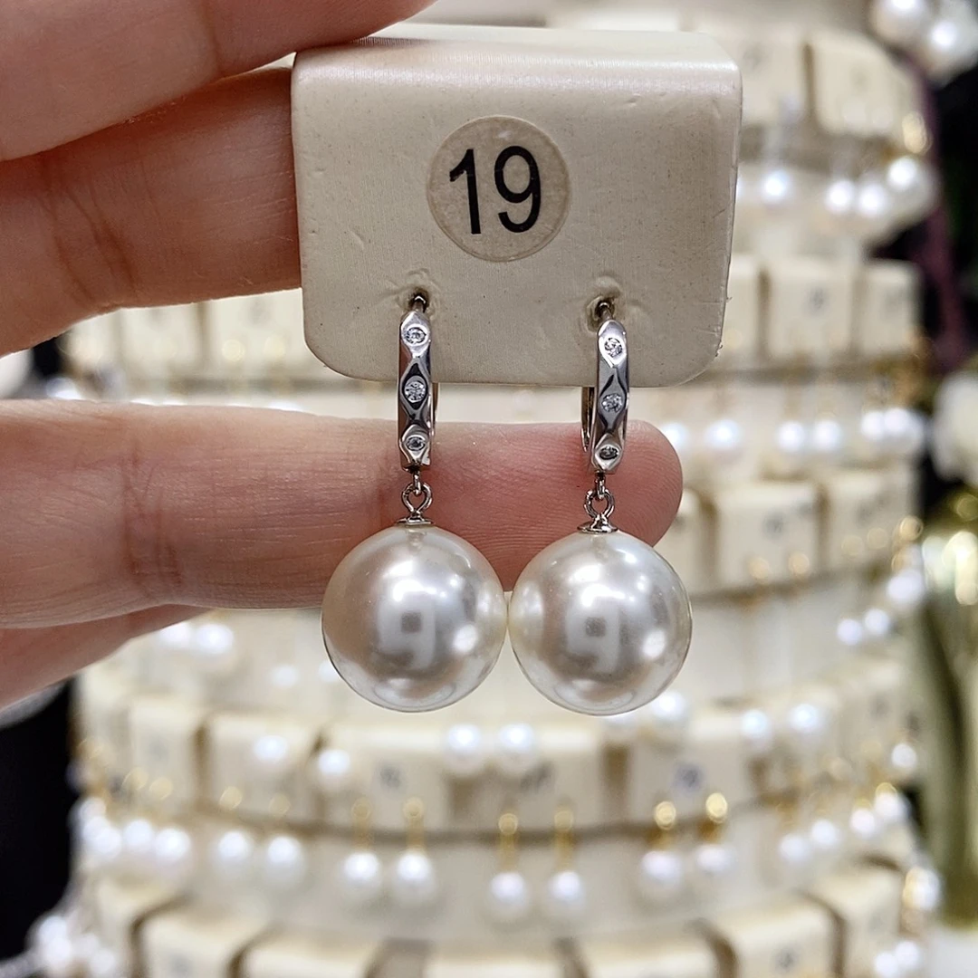耳饰淡水珍珠银S925镶嵌