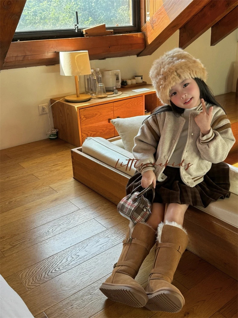 小一·25冬~格子百褶裙D860（童装汉服）