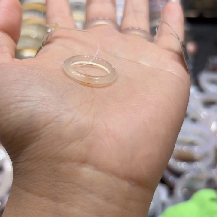 失***）玛瑙/玉髓戒指合金