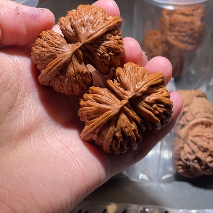 文玩核桃吊坠白狮子连体