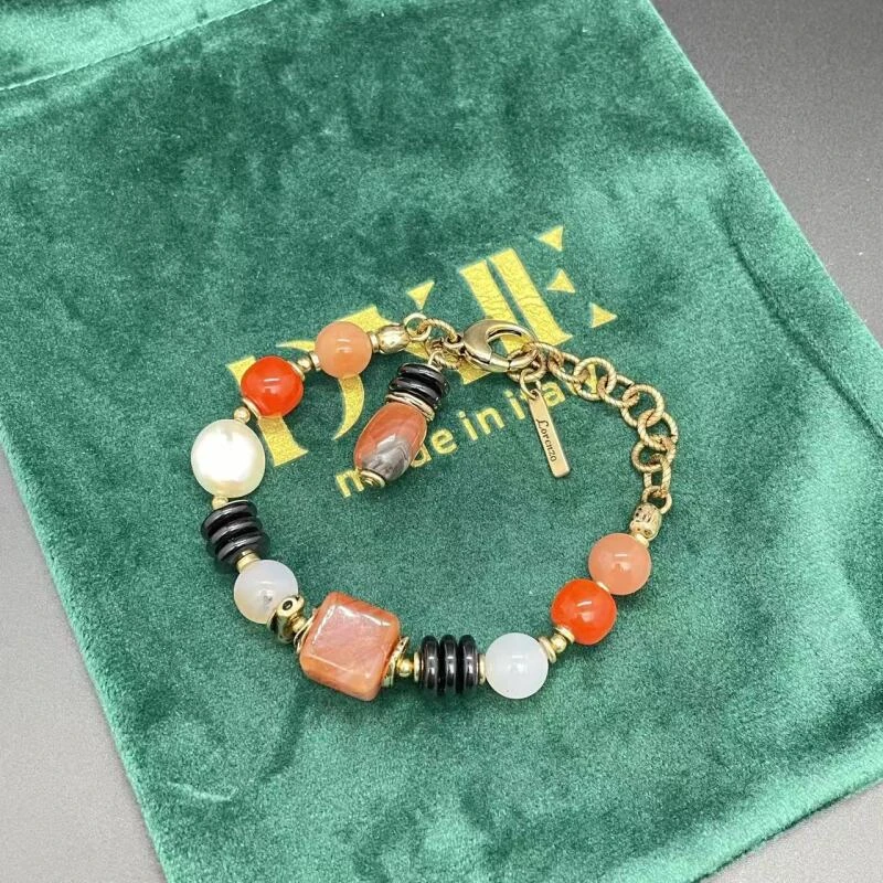 铜合金石英石手链 DXIE铜合金手链欧洲经典手工设计精致复古NP682