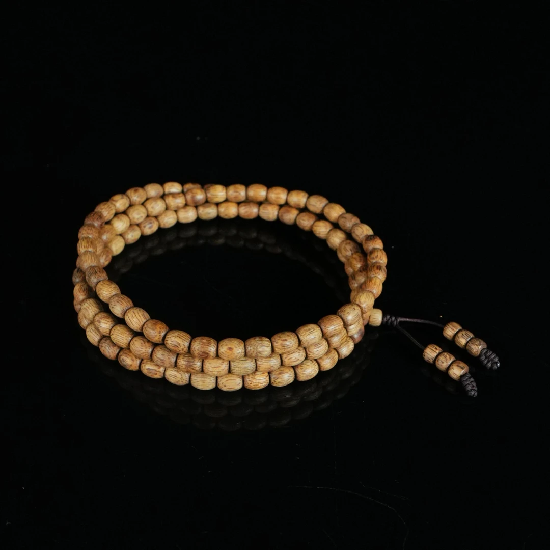 DY-A9824 西马金丝软油老料沉香桶珠念珠 0.6×0.71cm  10.25g