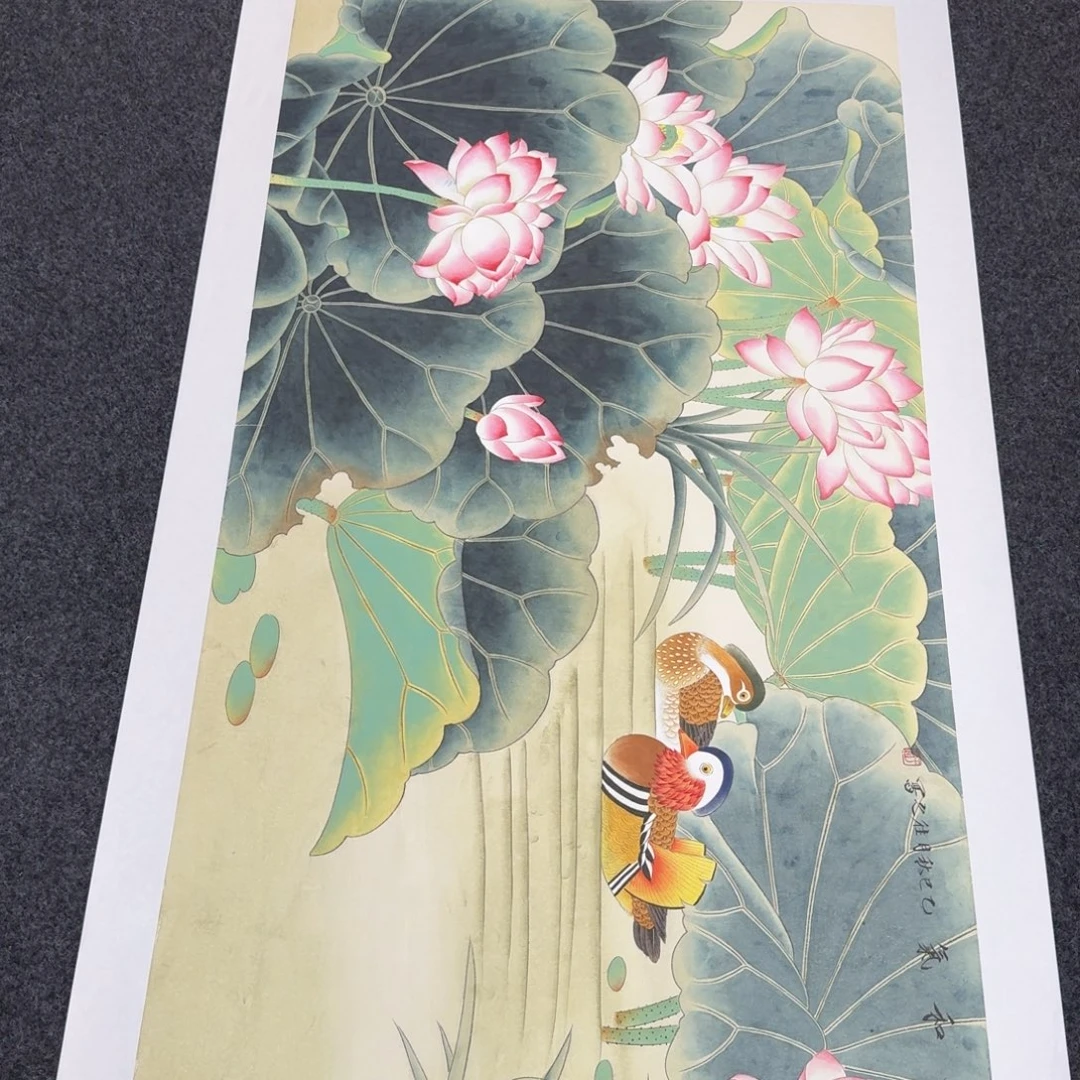 国画纯手绘山水花鸟作品