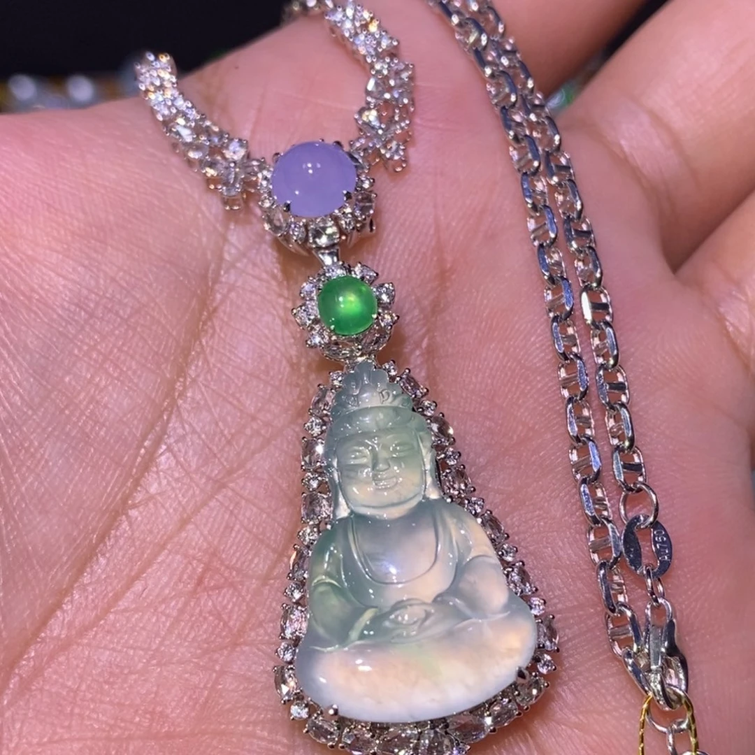 【闪购商品】颈饰18K金镶嵌翡翠