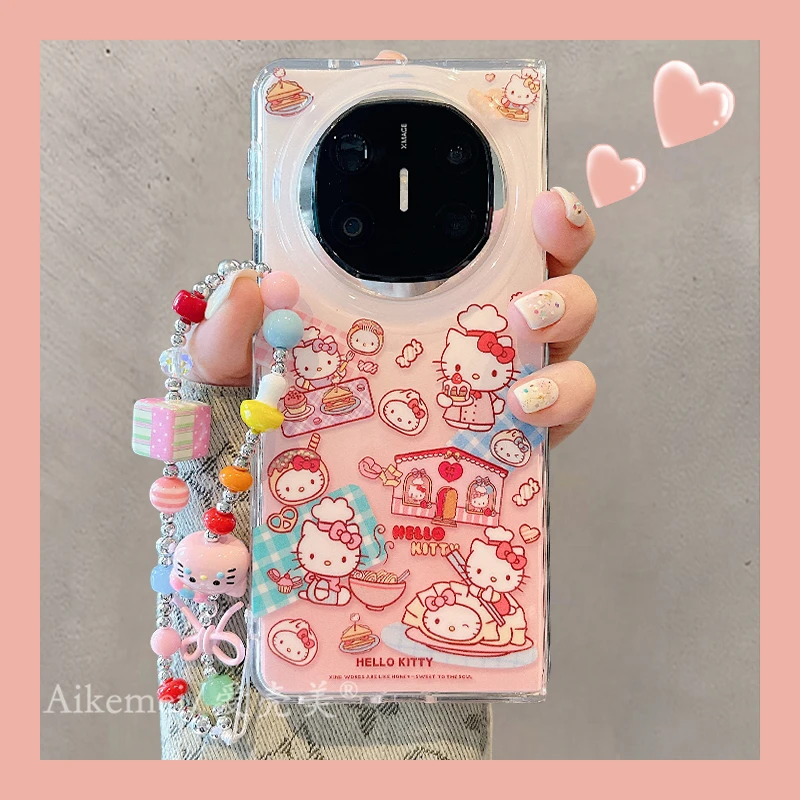 适用华为mateX6折叠屏手机壳Matex5典藏版粉色kt猫matex3三丽鸥女