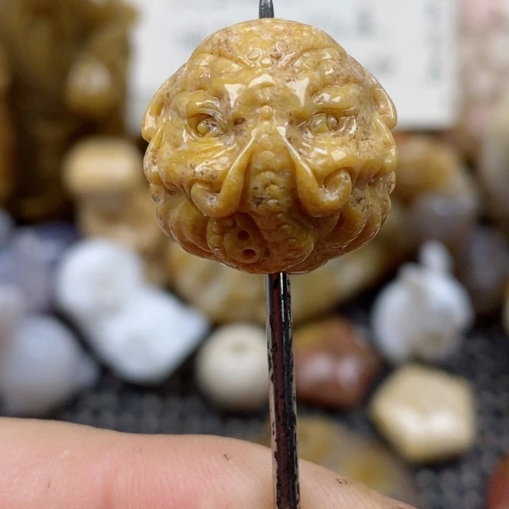 颈饰未镶嵌硅化珊瑚（珊瑚玉）
