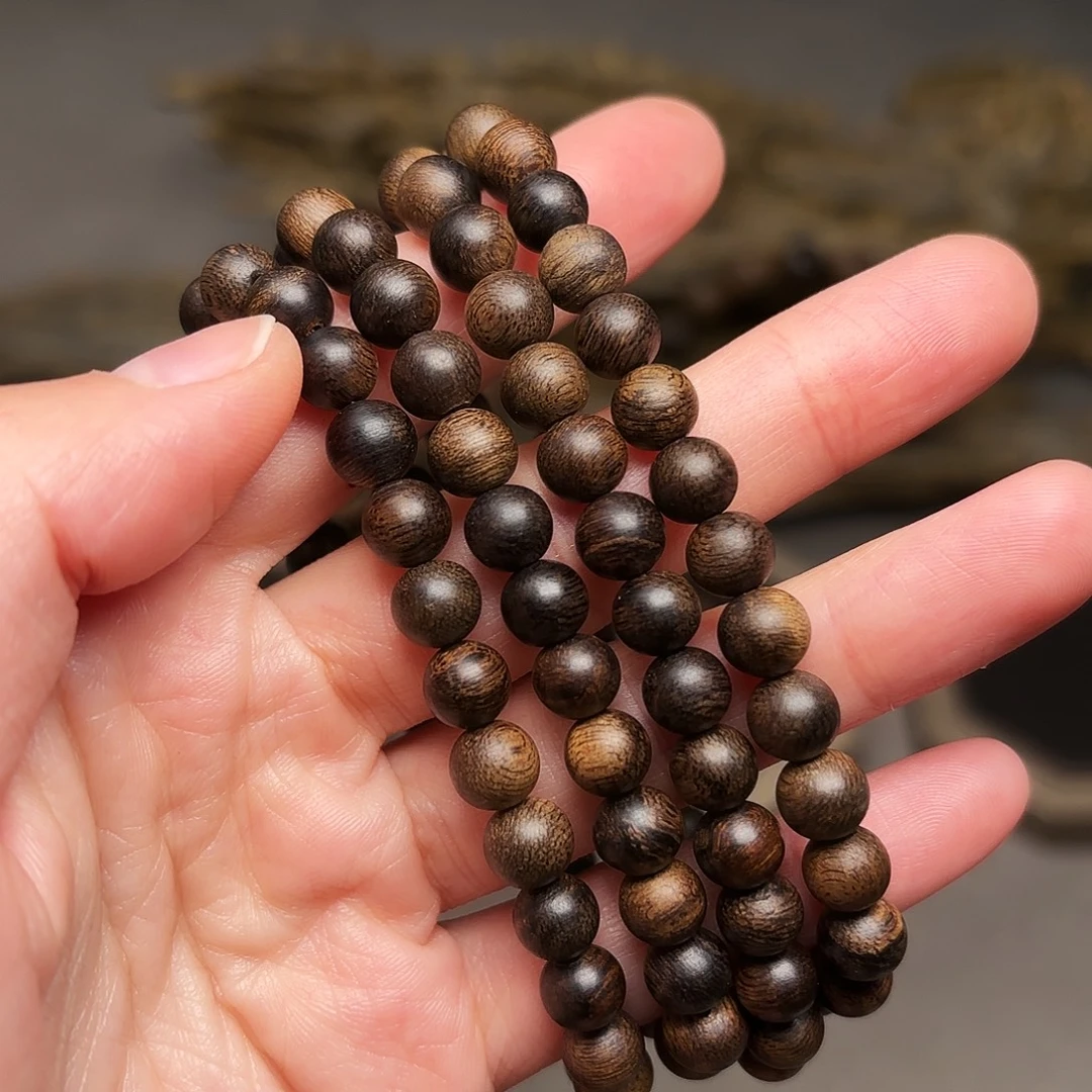 沉香手串越南芽庄白棋楠帝王瘤疤0.6×108