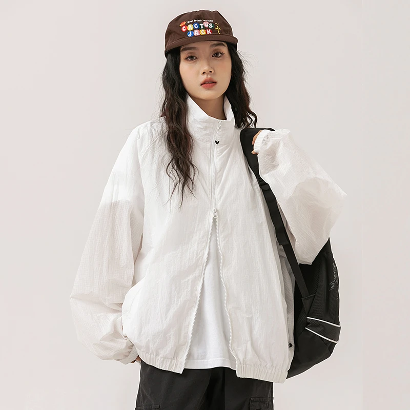 夏天户外机能简约立领原纱防晒衣方紫外线轻薄长袖外套运动休闲1