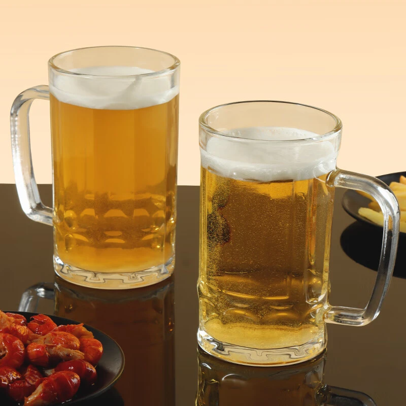 西藏包邮拉萨发货啤酒杯扎啤大号玻璃杯精酿北欧风果汁家用大容量