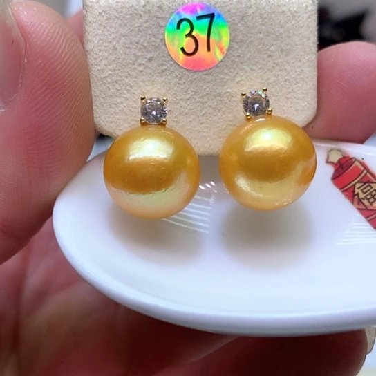 淡水珍珠耳饰银S925镶嵌