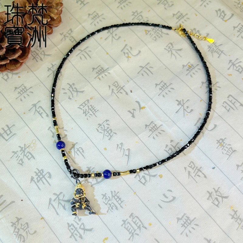 吊坠925银仿水晶 【梵洲】手工定制 黑财吊坠 FZD3423-M