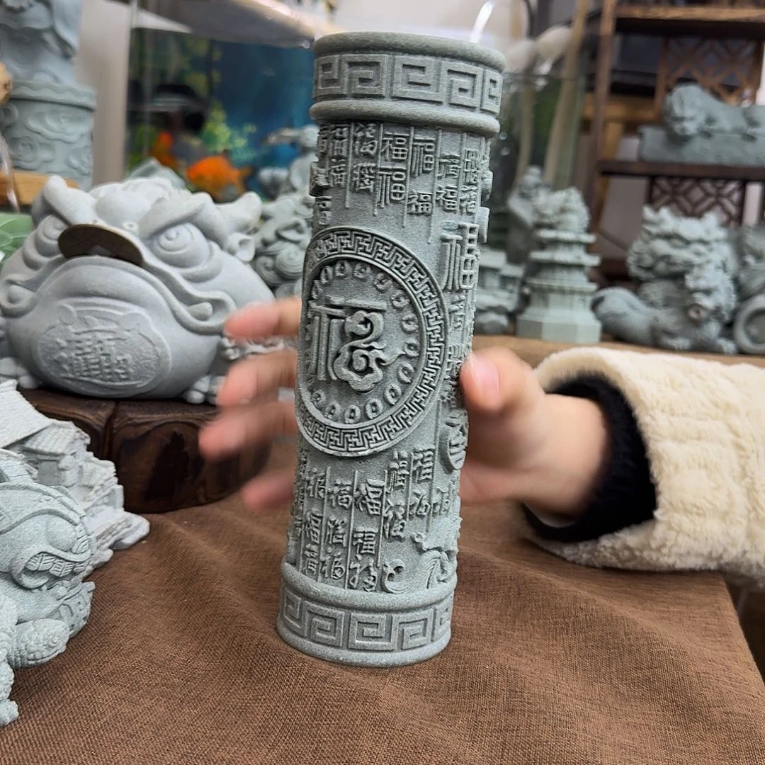 石材青砂石天福柱