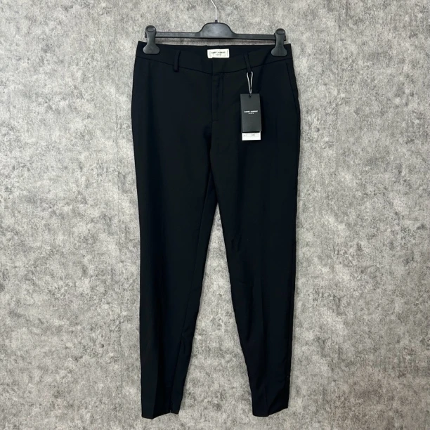 未使用 YSL/圣罗兰 黑色收腿长裤
