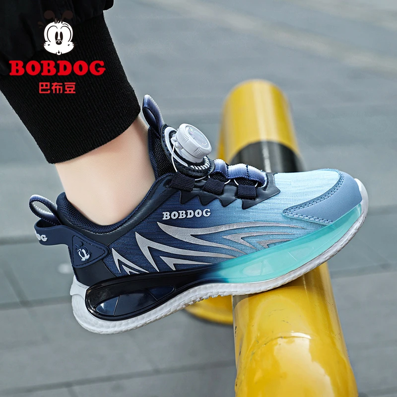 巴布豆童鞋男童运动鞋春秋季新款透气网面中大童小学生儿童运动鞋