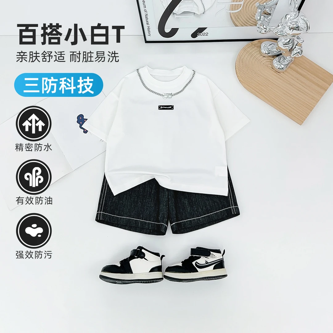 儿童短袖T恤夏季男童上衣2025新款夏装潮 BQ25715Y 悠悠童话童装