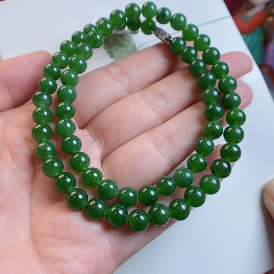 和田玉颈饰未镶嵌7俄碧