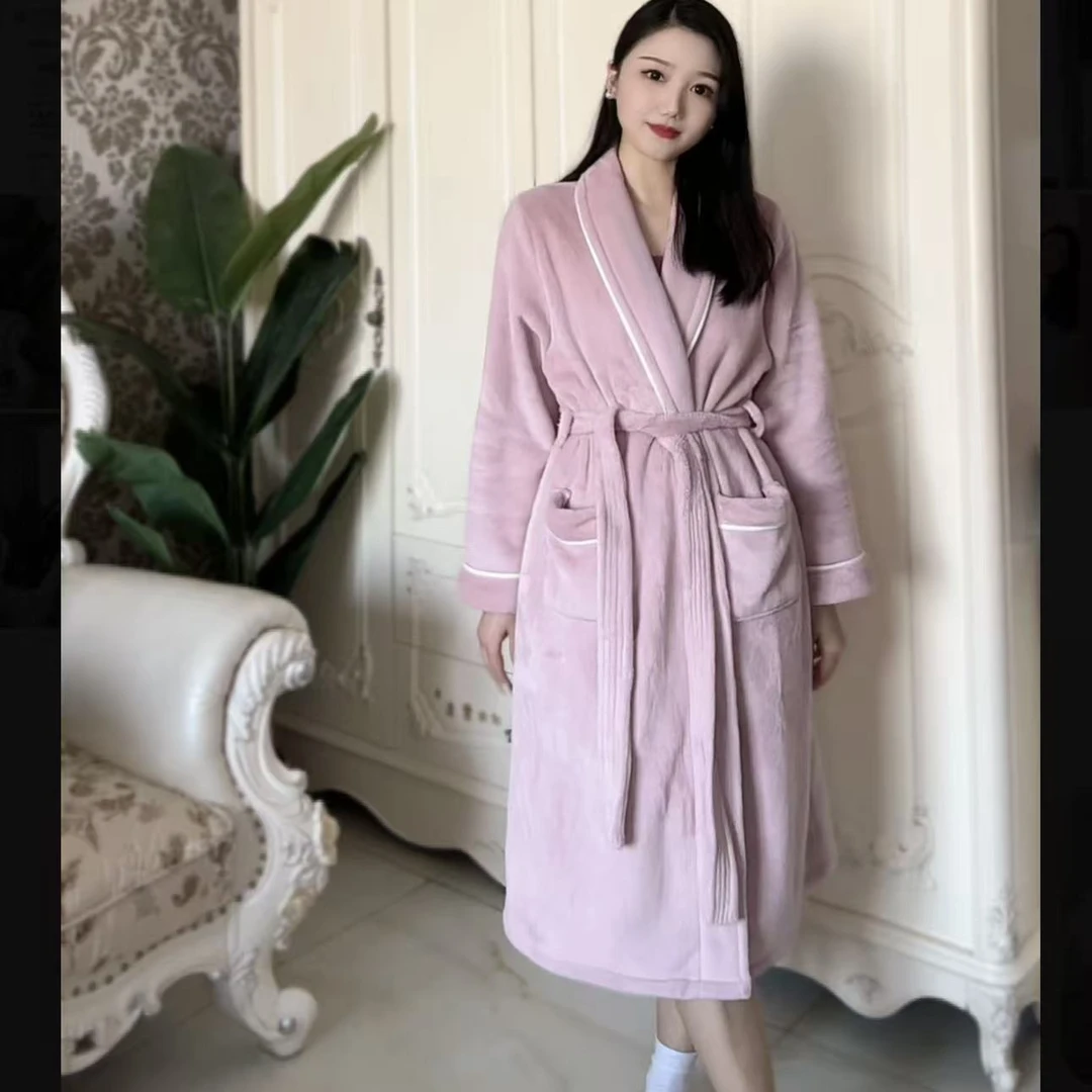 《冬款小暖炉》冬季加厚女款睡袍保暖不掉毛 不静电 柔软舒适睡袍