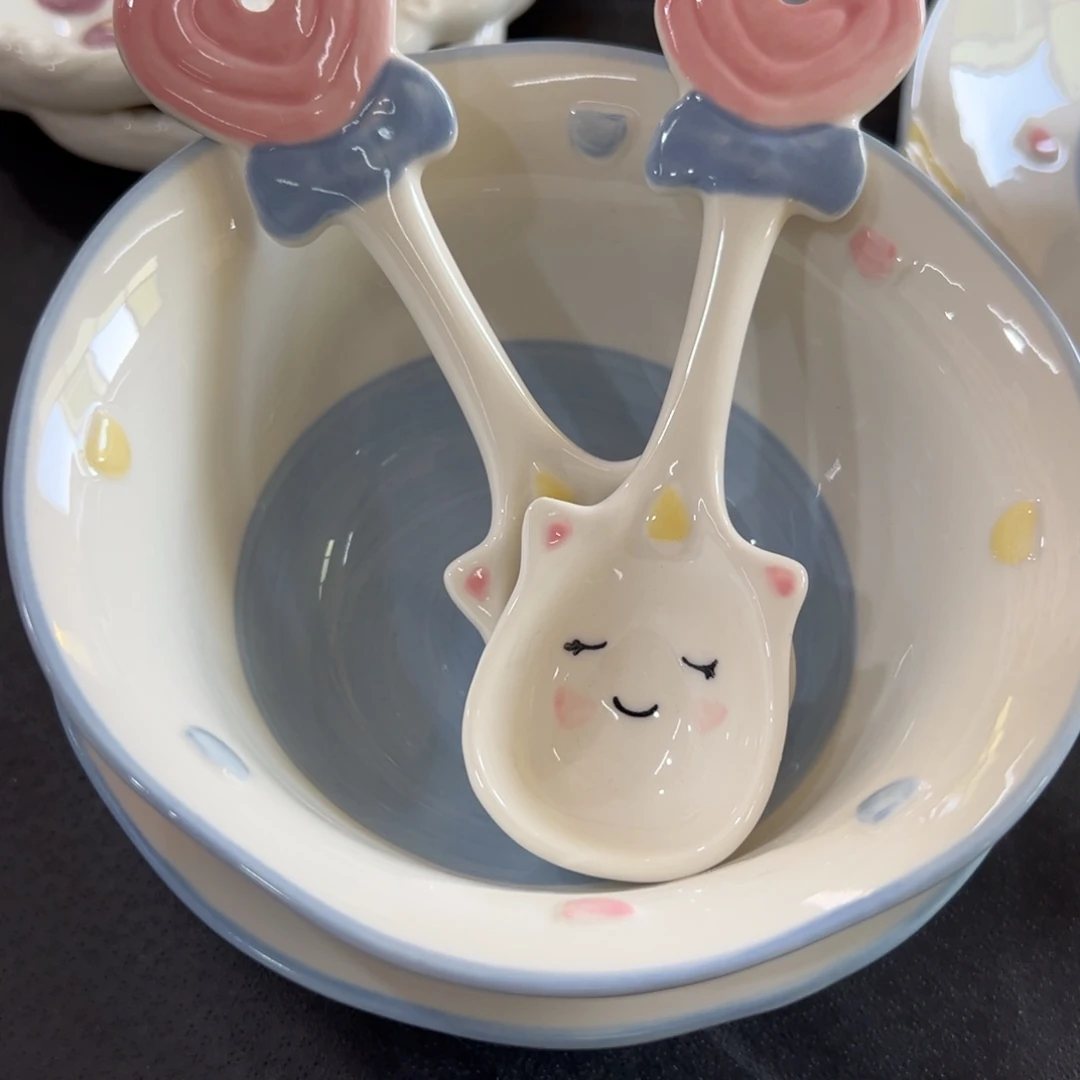 陶摆件高温陶瓷釉下彩微瑕！