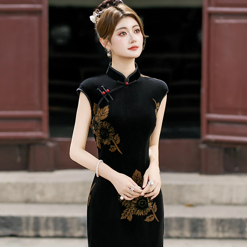 新中式旗袍2025夏季日常可穿复古改良国风裙子老上海礼服高端