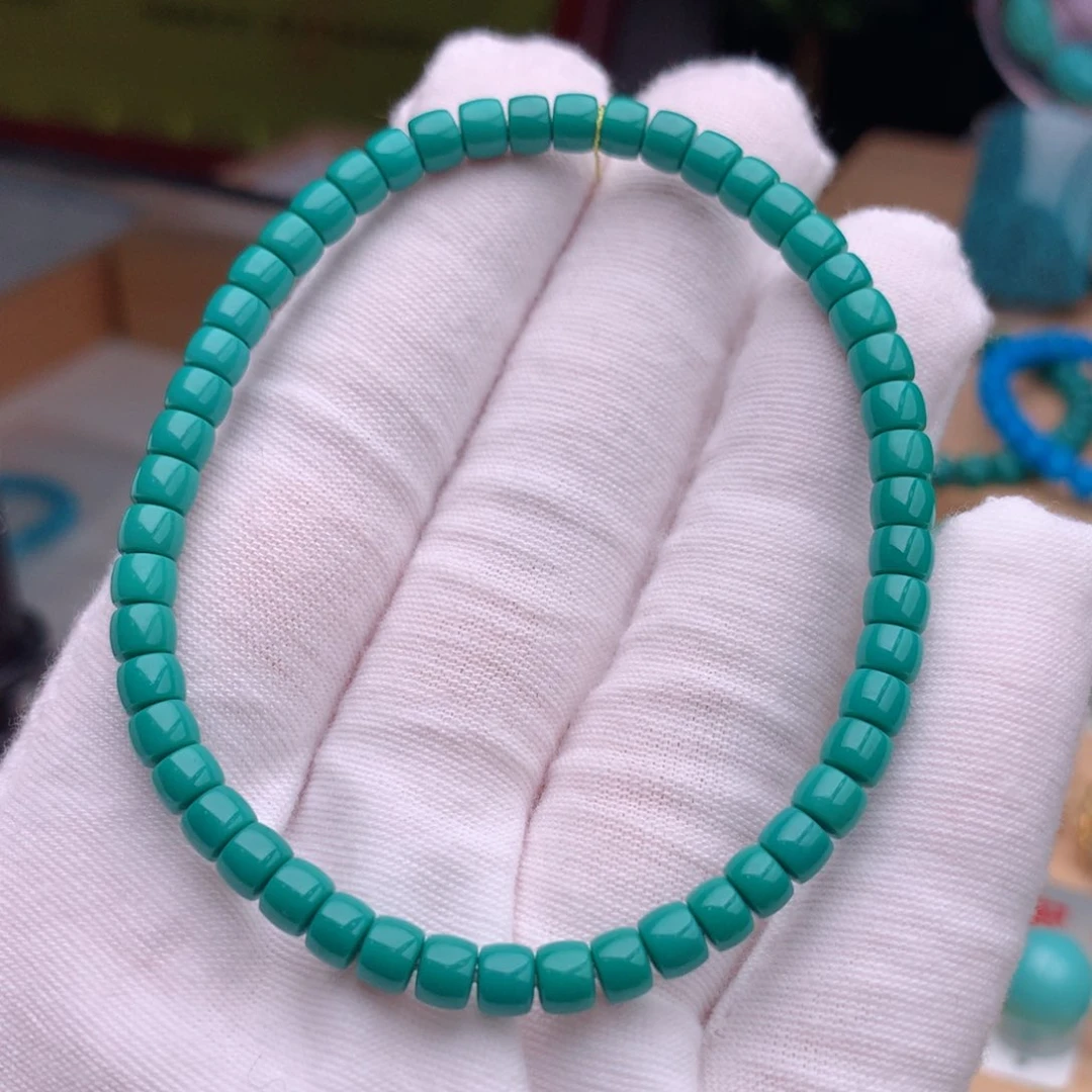 未镶嵌绿松石珠宝奇石4.7mm