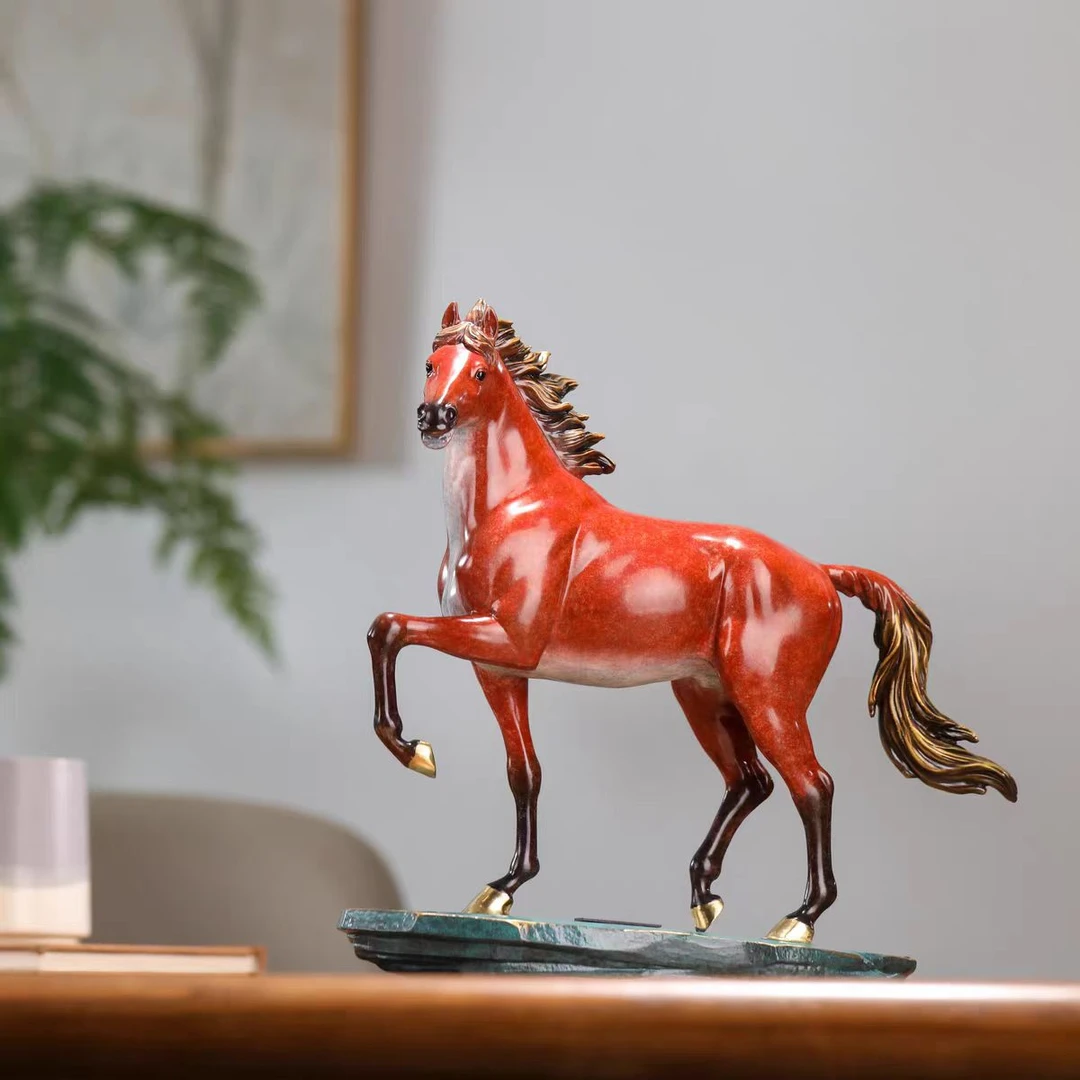 朱炳仁铜【乾隆八骏超影】现代马摆件家居办公室工艺品礼品摆件礼物