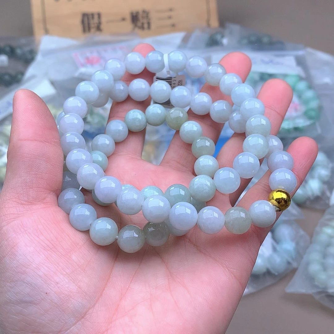 未镶嵌手串定制翡翠