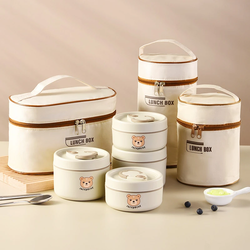 乐扣乐扣直售304不锈钢保温饭盒日式上班族微波炉便携带饭带盖汤