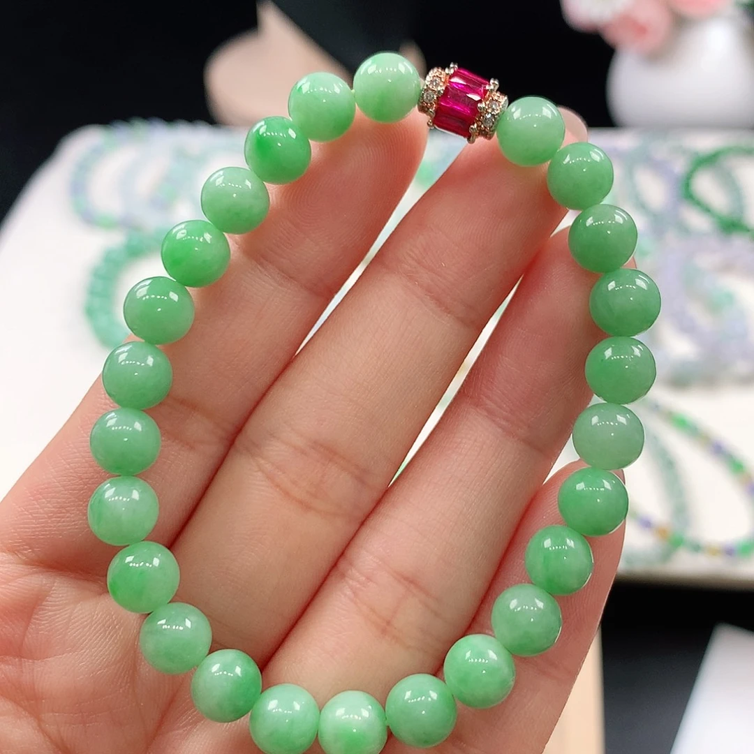 翡翠未镶嵌手链7mm