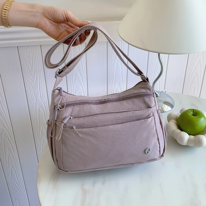 防泼水大容量休闲运动包新款百搭单肩斜挎包气质简约通勤包80982