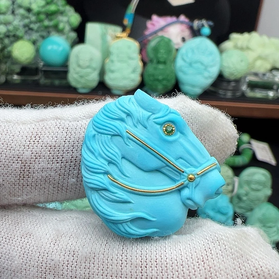 绿松石未镶嵌绿松石主播璐璐