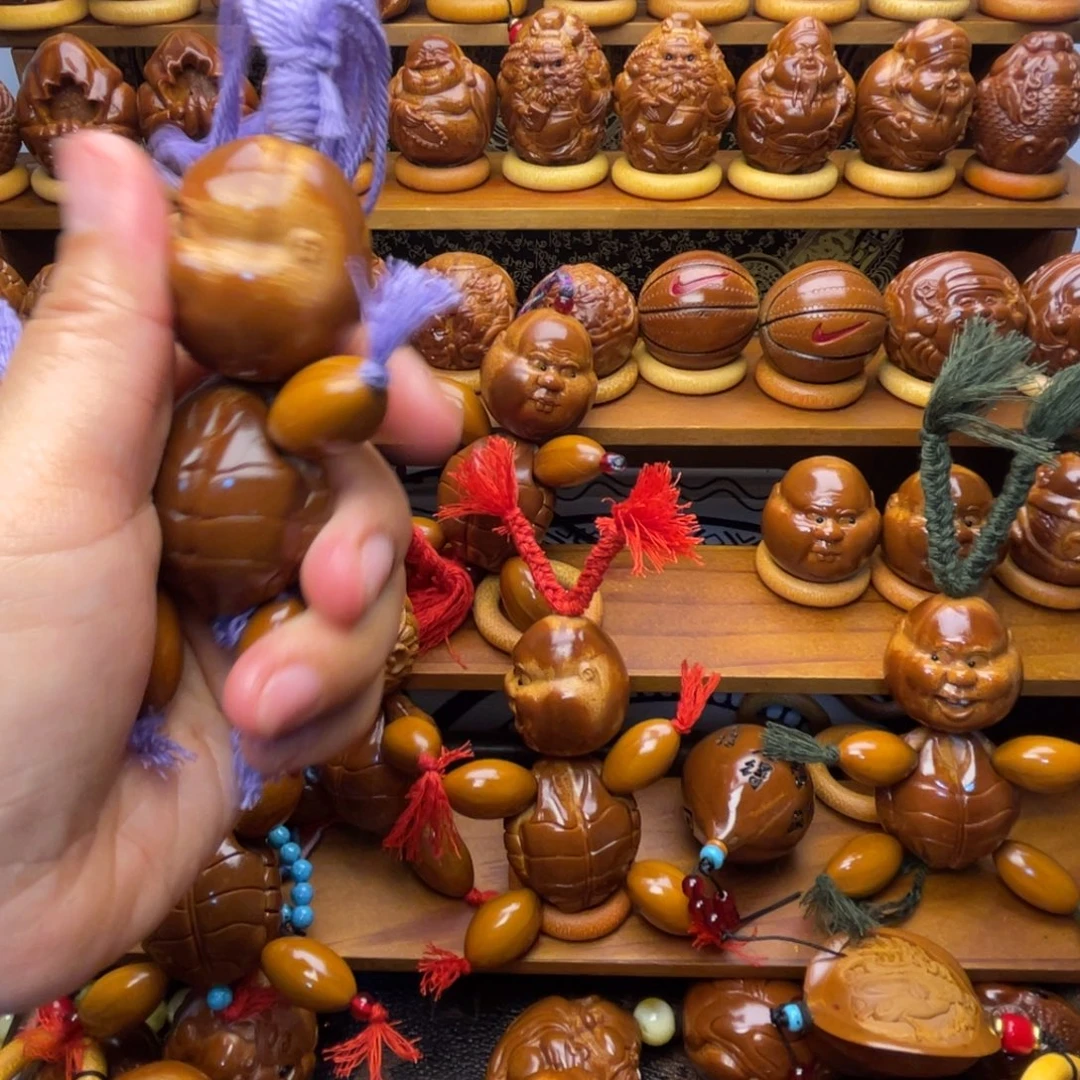 橄榄核吊坠富贵紫色 69