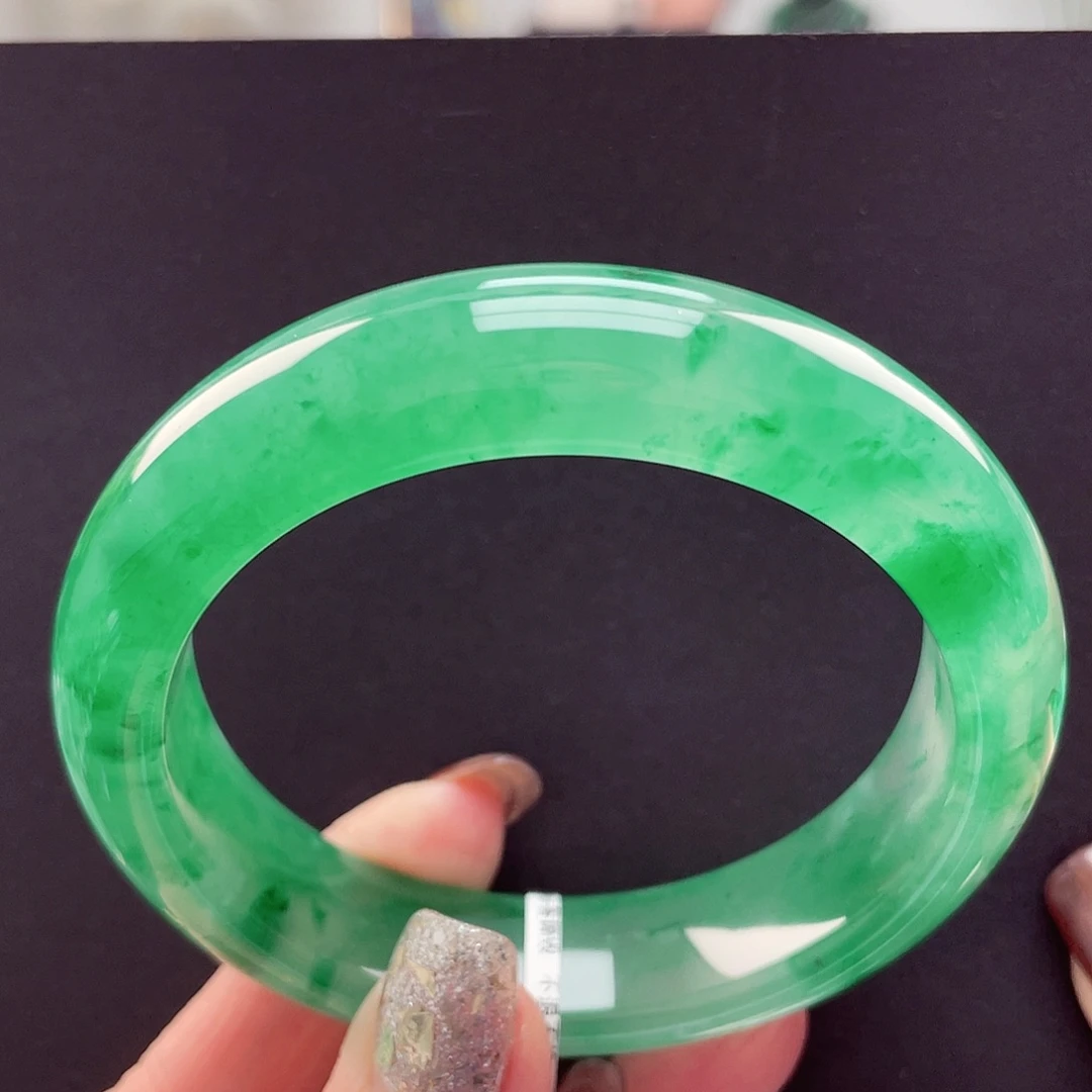 岸***兰石英质玉未镶嵌手镯58-59