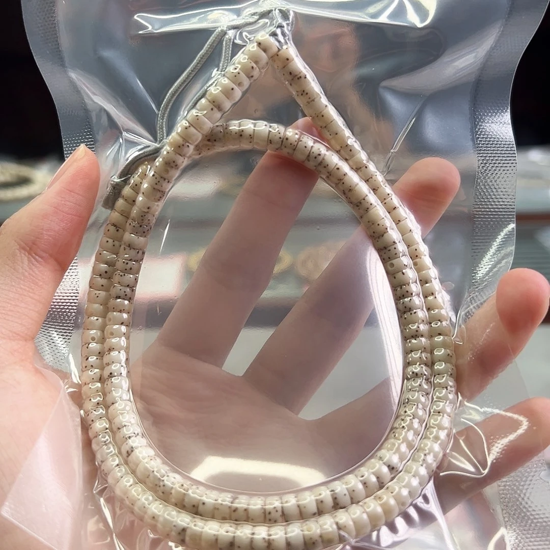 手串星月菩提Fqh6*3药片 骨瓷白 数星星