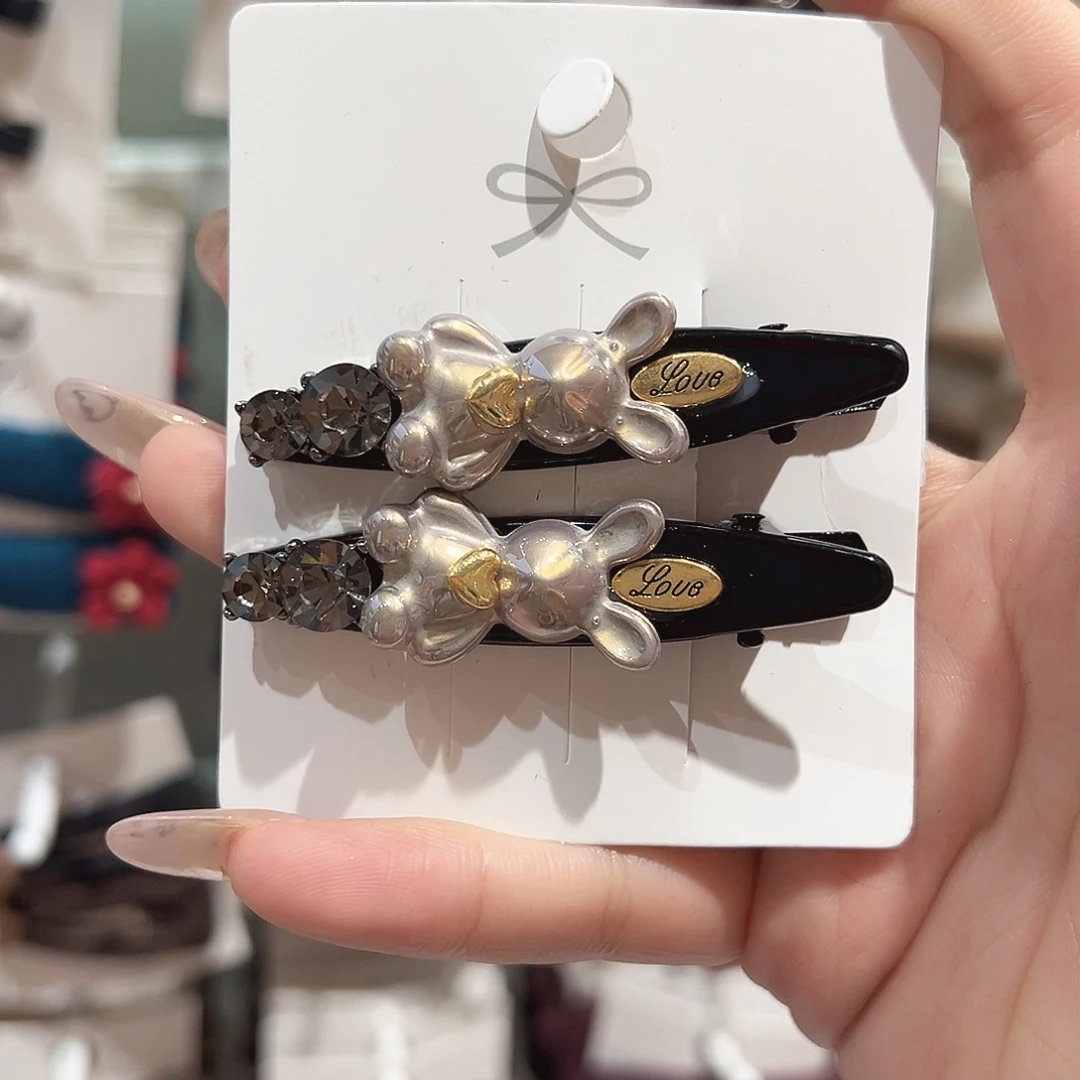 皮质铁合金兔子鸭夹