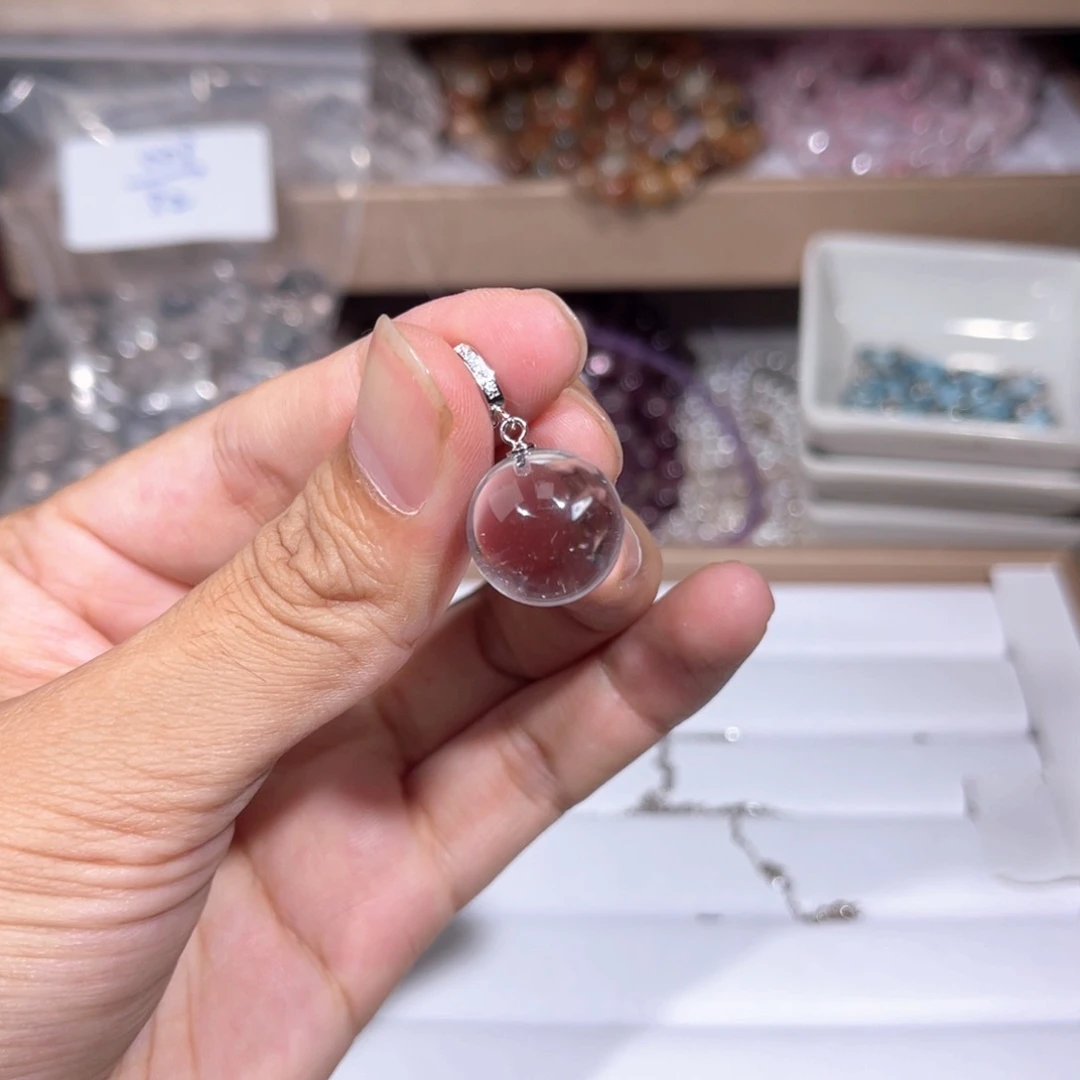 水晶手链银S925镶嵌白水晶003