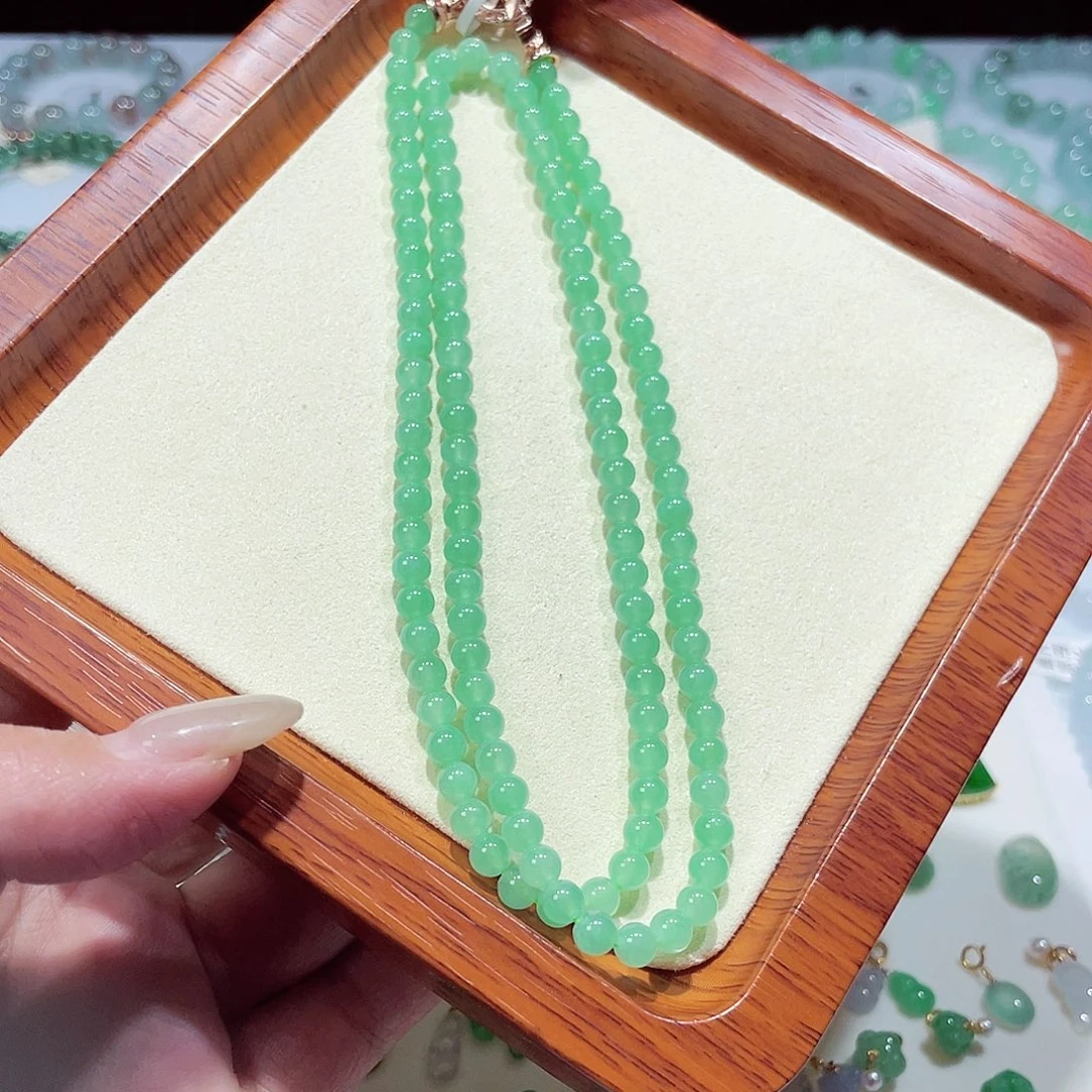 翡翠未镶嵌手链天然缅甸翡翠A货卡5