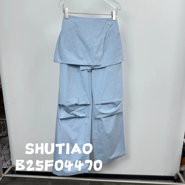 【SHUTIAO】2025夏季：新款小众设计款裤子B25F04470