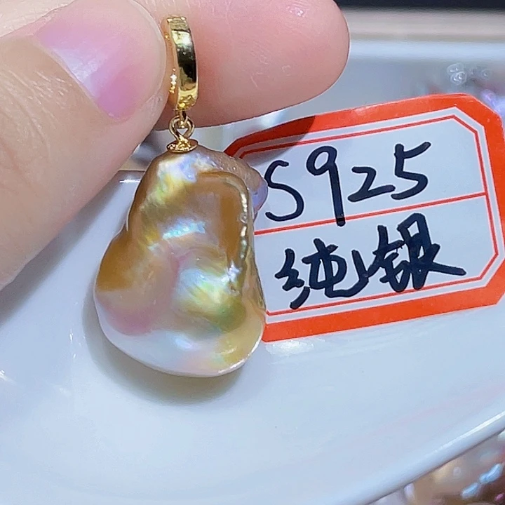 淡水珍珠银S925镶嵌颈饰