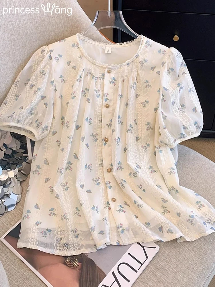 碎花衬衫小个子宽松显瘦甜美时尚洋气时髦春装